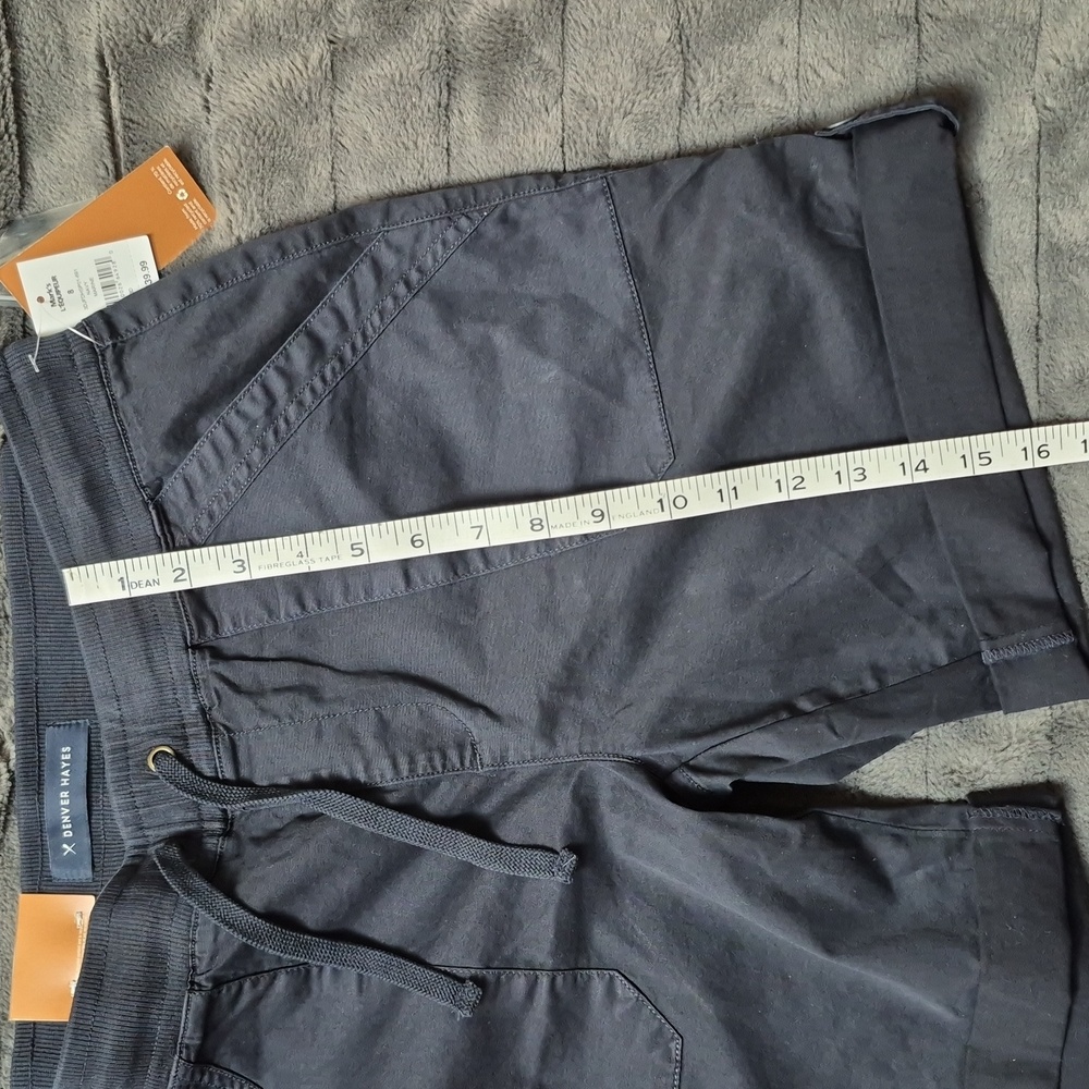 Denver Hayes Navy Mid-rise Bermuda Shorts In Size 8, New With Tags - Picture 10 of 11